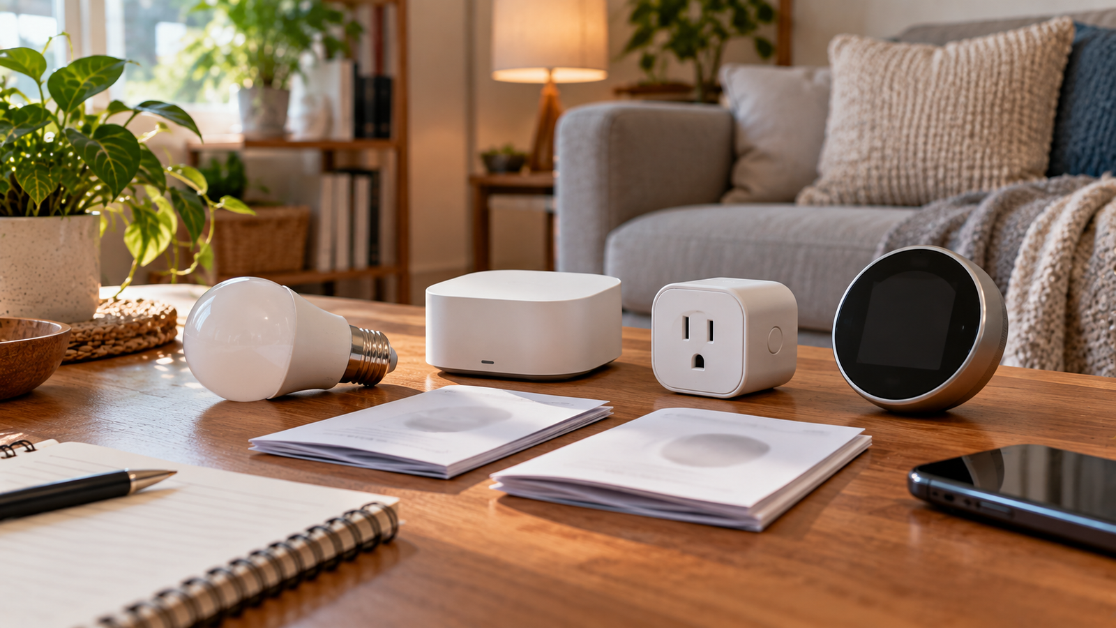 Smart-home compatibility checklist illustration